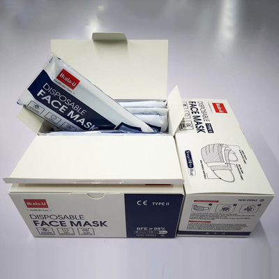 Masque protecteur médical jetable adulte BFE≥98% de 3 couches 5 paquets X 10 PCs