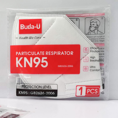 Masque blanc standard du respirateur KN95 de GB2626-2019 Buda-U