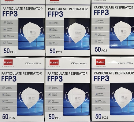Masque protecteur FFP3 protecteur jetable, Earloops élastique, respirateur FFP3 particulaire sans valve