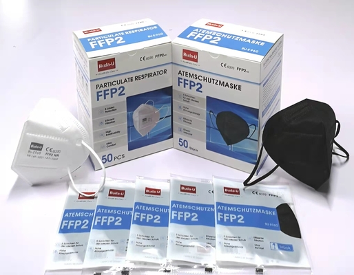 Particule FFP2 filtrant le demi masque, masque du respirateur FFP2, certification de la CE 0370, disponible blanc noir