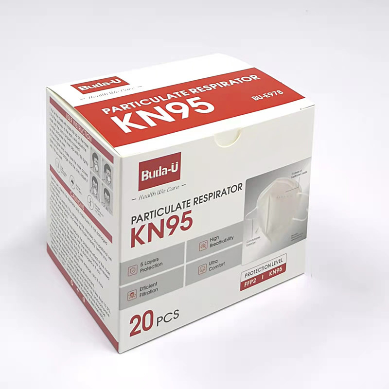 Earloops gravant le masque en refief du respirateur KN95 avec l'efficacité de filtration de 95%