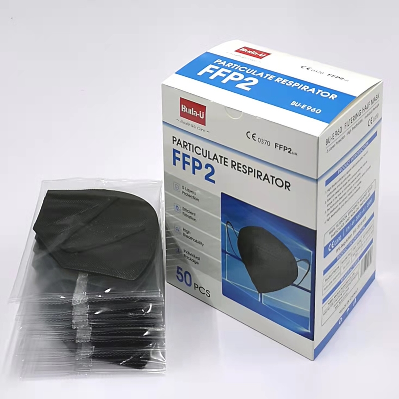 De masque particulaire masque protecteur BU-E960, de respirateur non-tissés jetables de la CE 0370 FFP2 NR filtration élevée et masque respirable