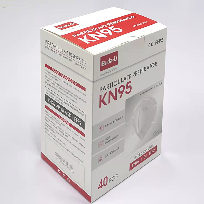 Total certifié blanc 5 couches de KN95 de masque particulaire de respirateur pour COVID 19