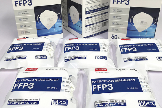 Particule FFP3 filtrant le demi masque, FFP3 respirateur particulaire respirable, excellente conception de emballage