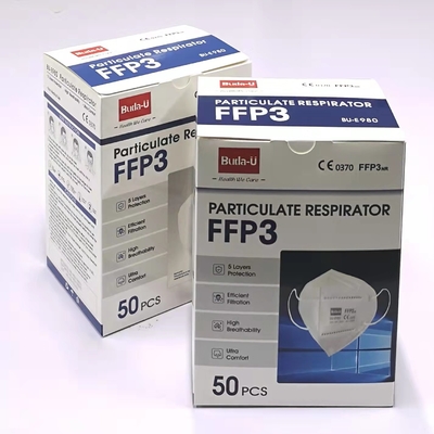 Certification particulaire de la CE de masque du respirateur FFP3, FFP3 masque avec Earloops, aucun respirateur de masque protecteur de la bande principale FFP3