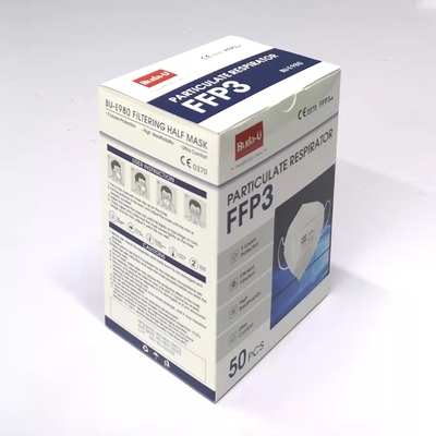 BU-E980 FFP3 filtrant en 149 50pcs/Box 99% Min Filtration Efficiency de demi masque