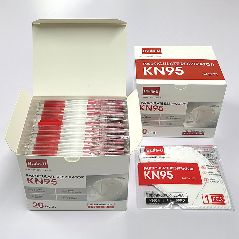 Demi paquet PM2.5 individuel se pliant blanc de masques protecteurs du respirateur KN95 anti