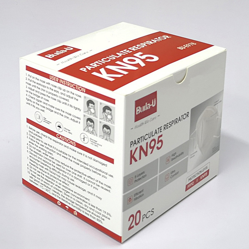 5 respirateur particulaire de la couche KN95, masque protecteur KN95 approuvé par le FDA